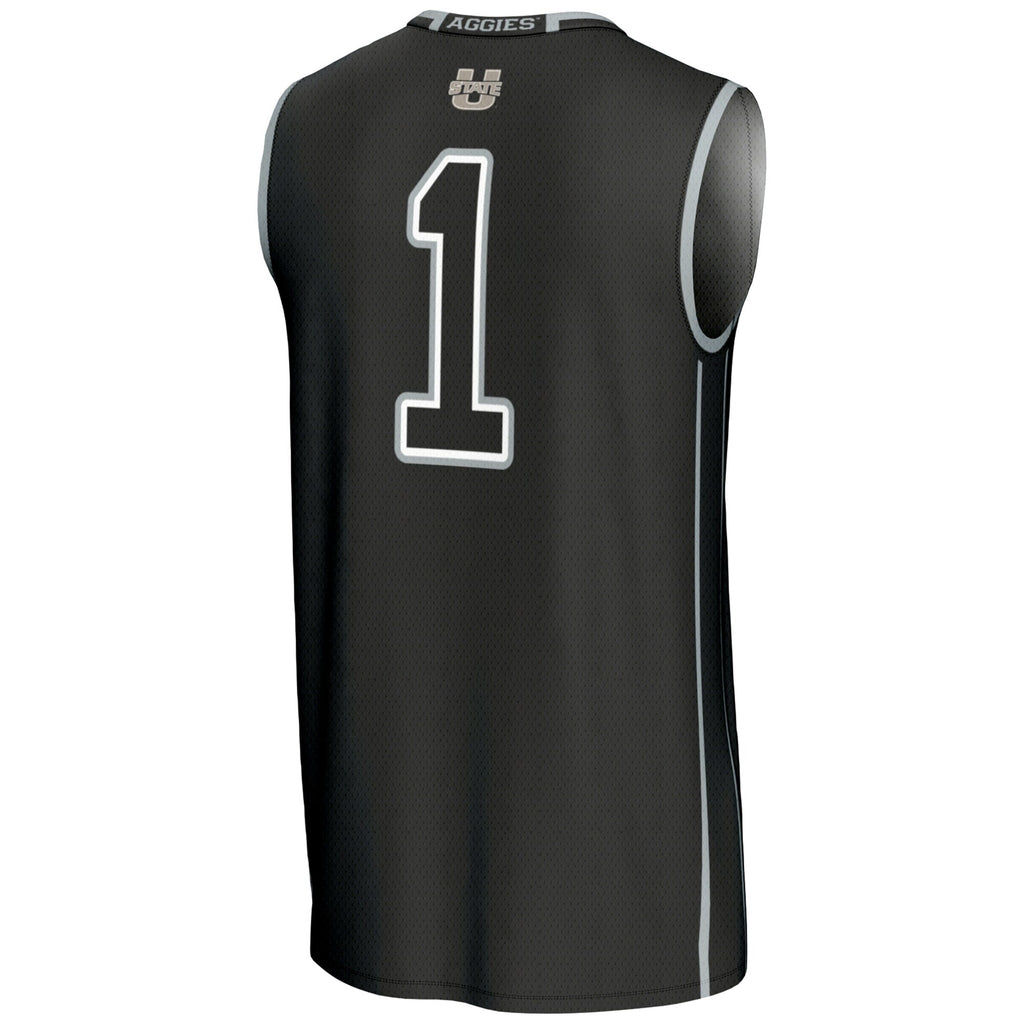 #1 Utah State Aggies Lightweight Basketball Jersey - Black product image 4, provided for visual reference and product detail
