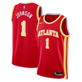 Atlanta Hawks Icon Edition Swingman Jersey - Red - Jalen Johnson product image 1, provided for visual reference and product