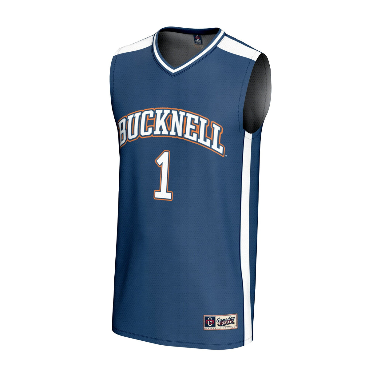 #1 Bucknell Bison Lightweight Basketball Fashion Jersey - Blue product image 3, provided for visual reference and product