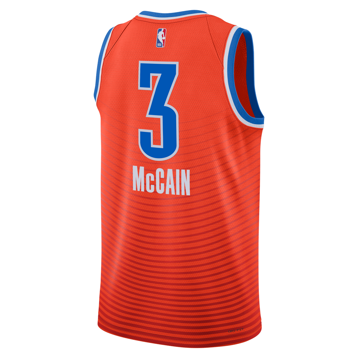 Oklahoma City Thunder Statement Edition Swingman Jersey - Orange - Jared McCain product image 4, provided for visual