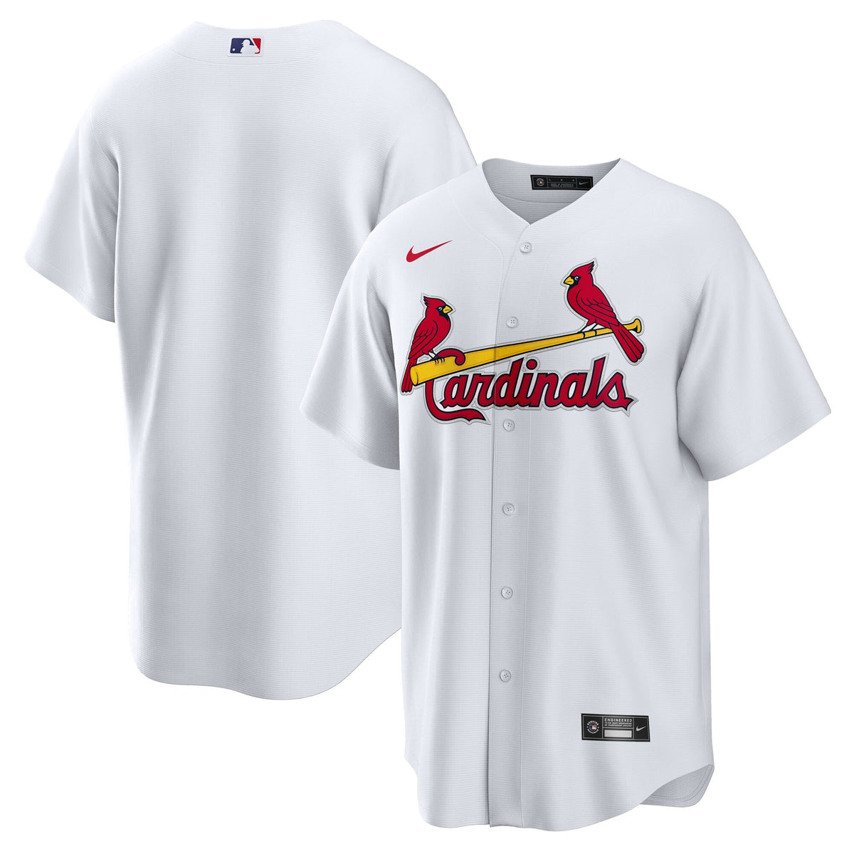 St. Louis Cardinals White Home Big & Tall Replica Jersey product image 1, provided for visual reference and product detail