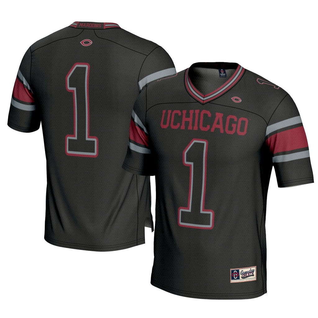 #1 UChicago Maroons Football Jersey - Black product image 2, provided for visual reference and product detail review