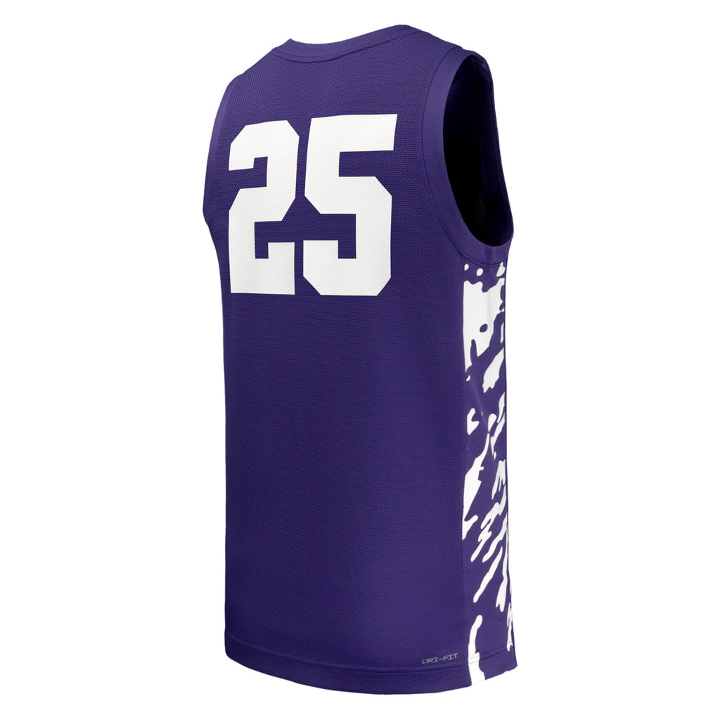 #25 Kansas State Wildcats Replica Basketball Jersey - Purple product image 4, provided for visual reference and product