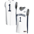 #1 New Hampshire Wildcats Lightweight Basketball Jersey - White product image 1, provided for visual reference and product