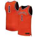 #1 Virginia Cavaliers Throwback Replica Basketball Jersey - Orange product image 1, provided for visual reference and