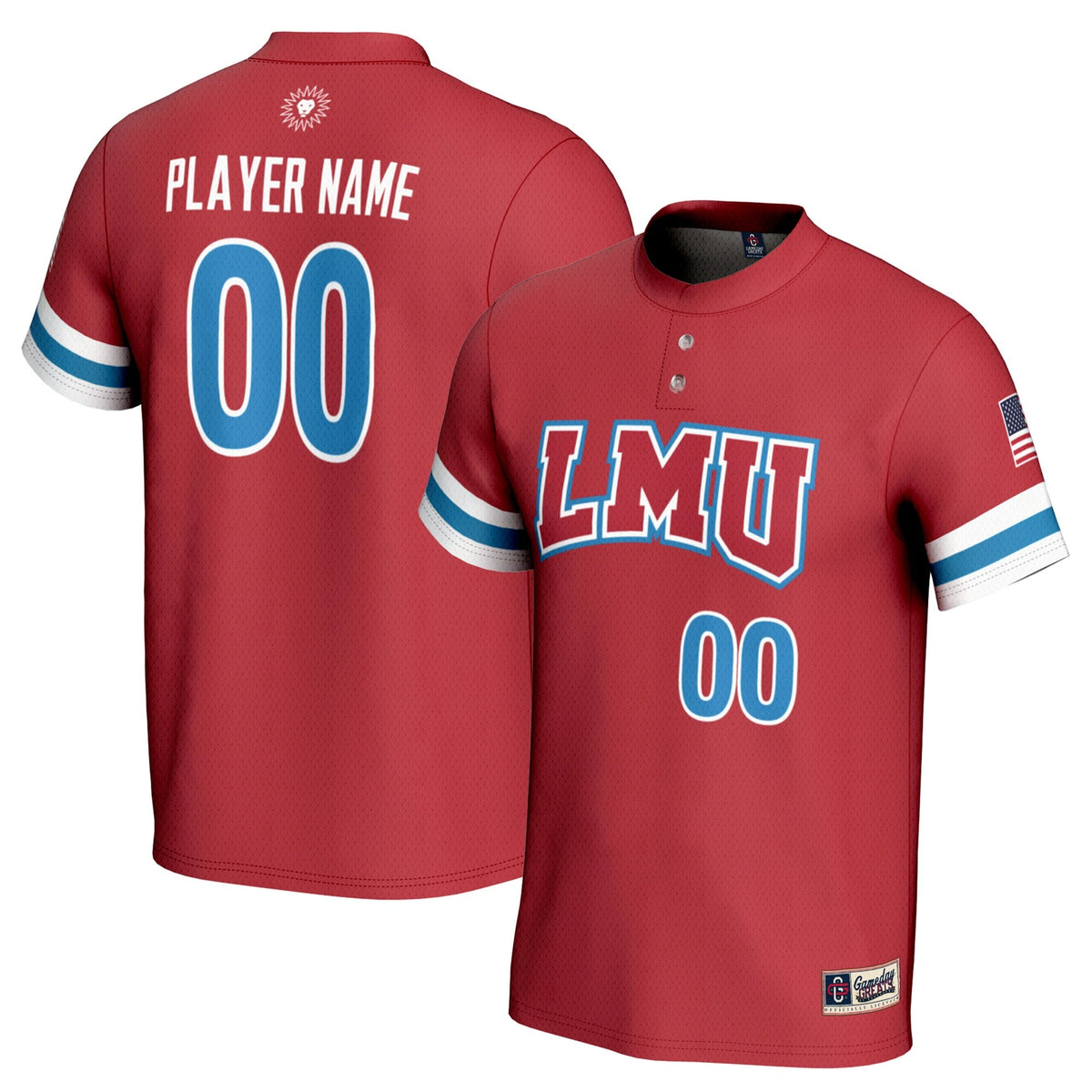 Loyola Marymount Lions NIL Pick-A-Player Softball Lightweight Jersey - Crimson product image 1, provided for visual