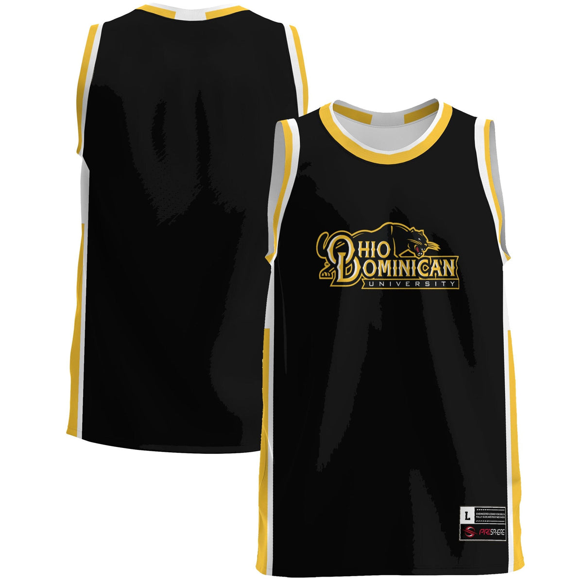 Ohio Dominican Panthers Lightweight Basketball Jersey - Gold product image 2, provided for visual reference and product