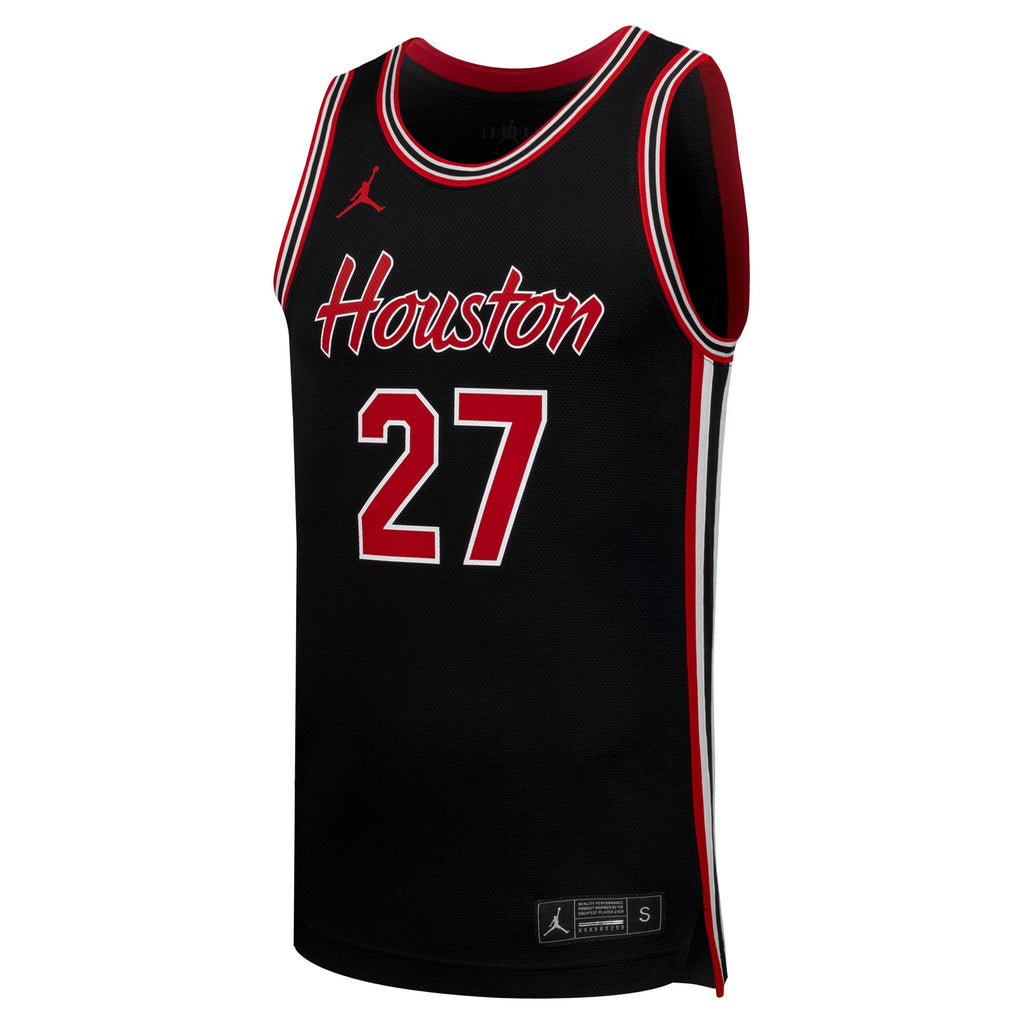 #27 Houston Cougars Replica Basketball Jersey - Black product image 3, provided for visual reference and product detail