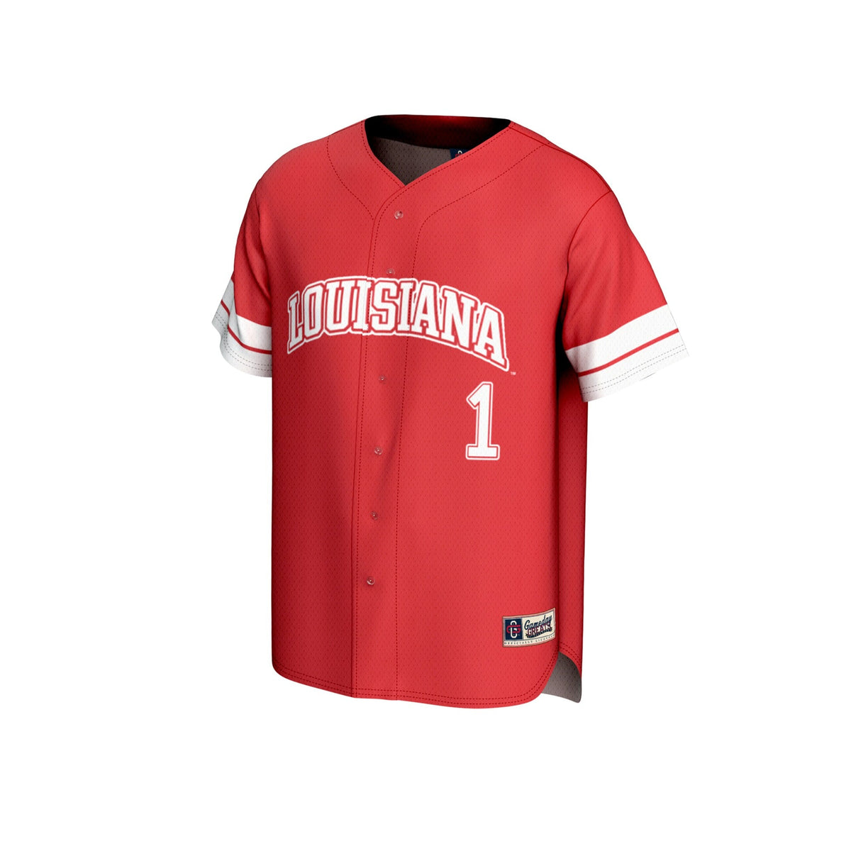 Louisiana Ragin' Cajuns Pick-A-Player Baseball Fashion Jersey - Cardinal product image 3, provided for visual reference and