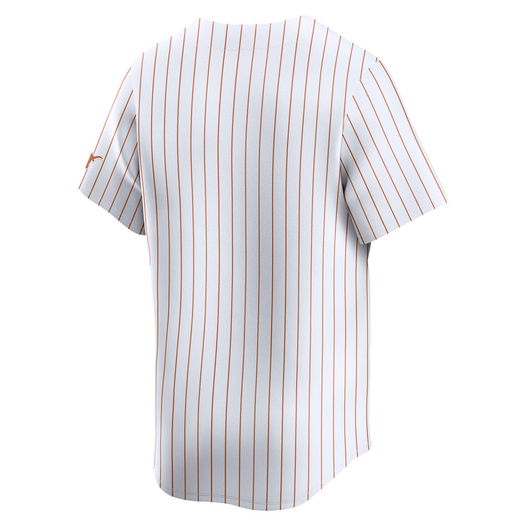 White Texas Longhorns Baseball Limited Jersey product image 4, provided for visual reference and product detail review