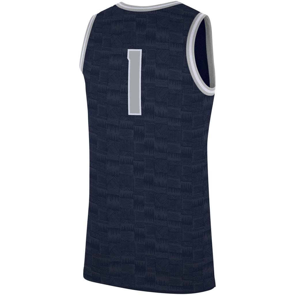 #1 Navy Georgetown Hoyas Replica Jersey product image 4, provided for visual reference and product detail review