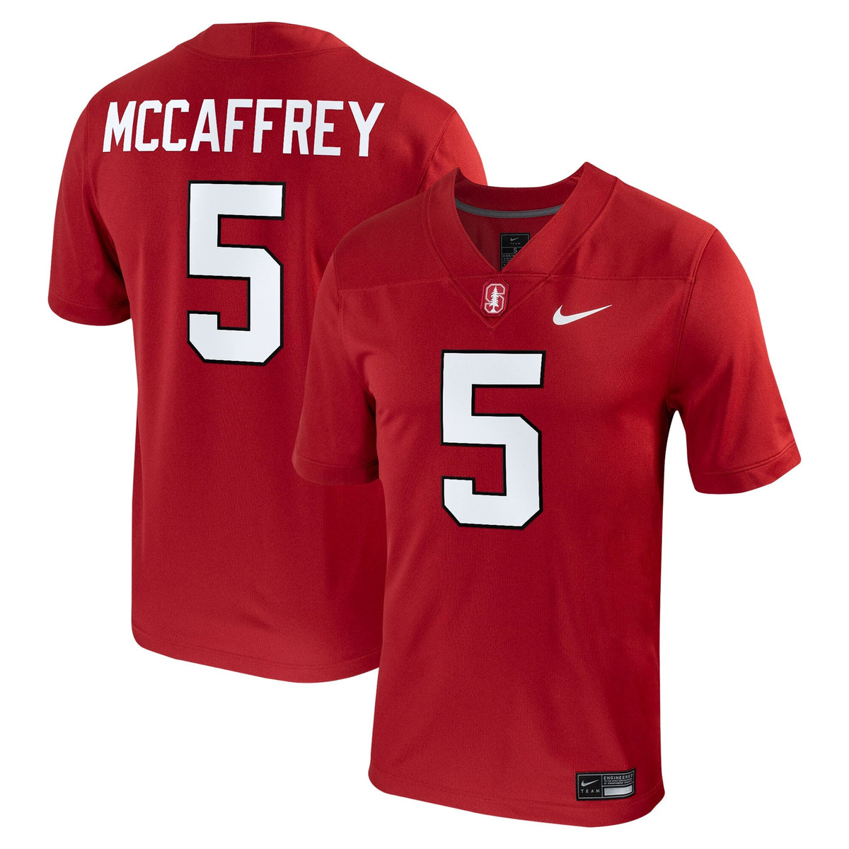 Christian McCaffrey Cardinal Stanford Cardinal Player Game Jersey product image 1, provided for visual reference and product