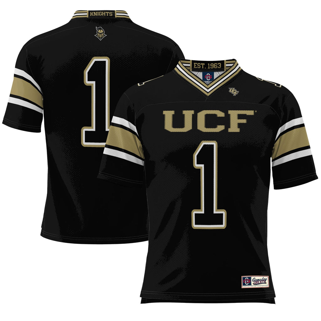 #1 UCF Knights Endzone Football Jersey - Black product image 2, provided for visual reference and product detail review
