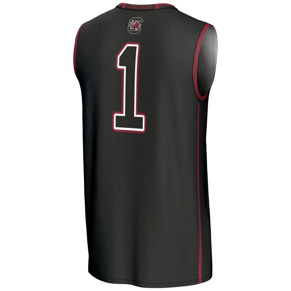 #1 South Carolina Gamecocks Lightweight Basketball Jersey - Black product image 4, provided for visual reference and product