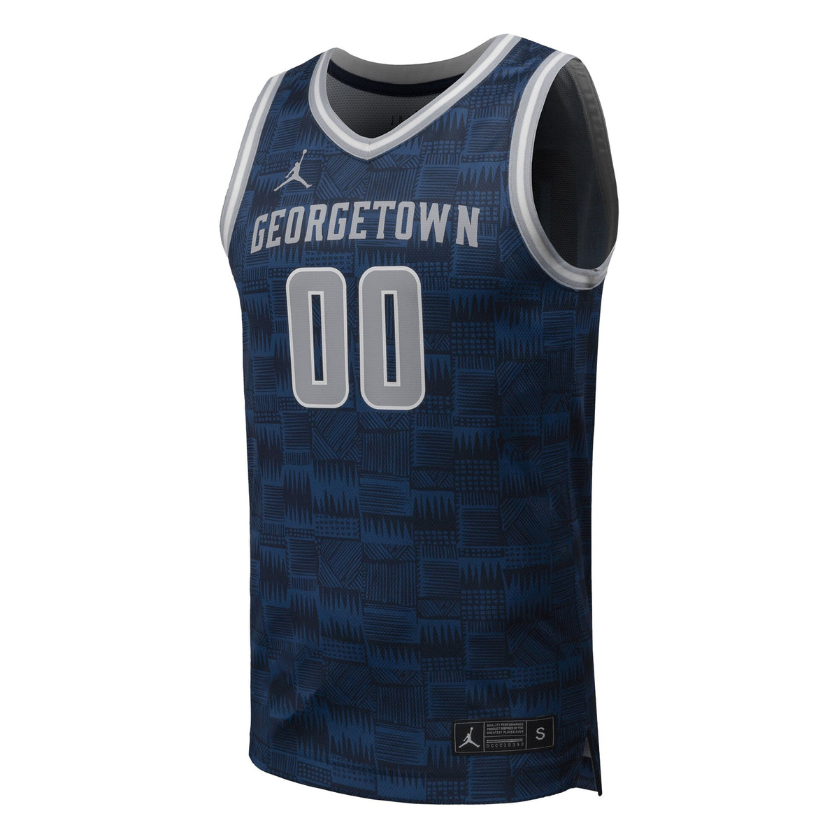 #00 Georgetown Hoyas Replica Basketball Jersey - Navy product image 3, provided for visual reference and product detail