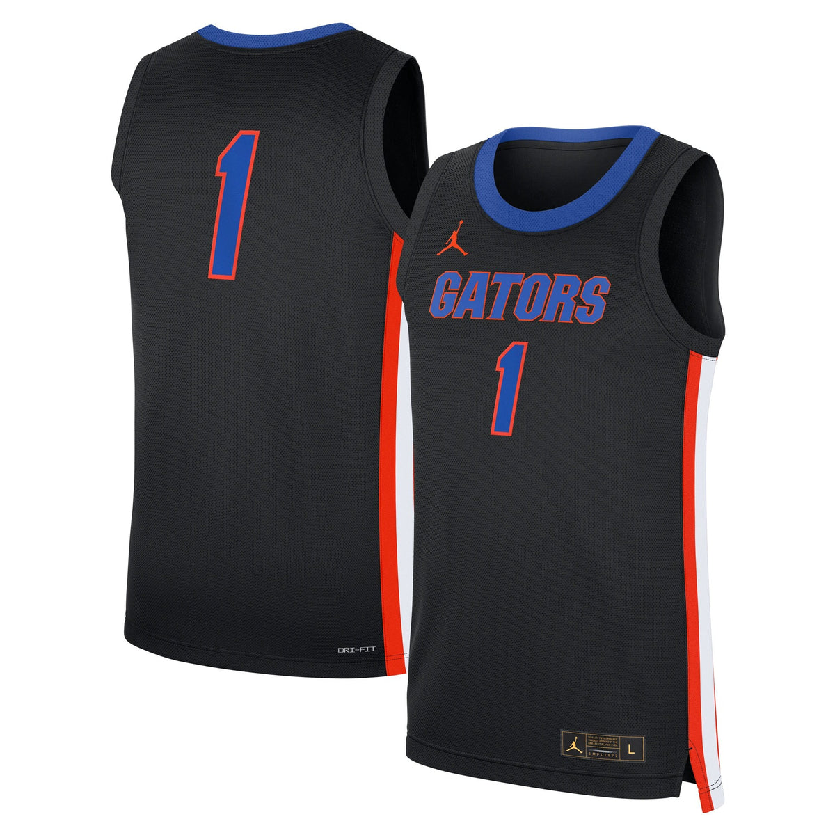 #1 Florida Gators Alternate Replica Jersey - Black product image 1, provided for visual reference and product detail review