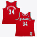 Milwaukee Bucks Giannis Antetokounmpo 2014 Dark Alternate Authentic Jersey - Red product image 1, provided for visual