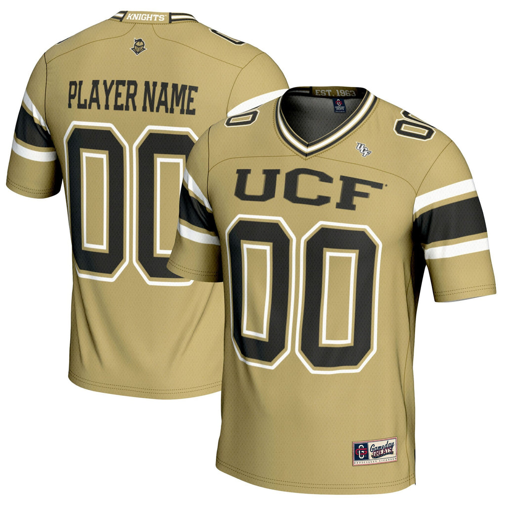 UCF Knights NIL Pick-A-Player Football Jersey - Gold product image 2, provided for visual reference and product detail review