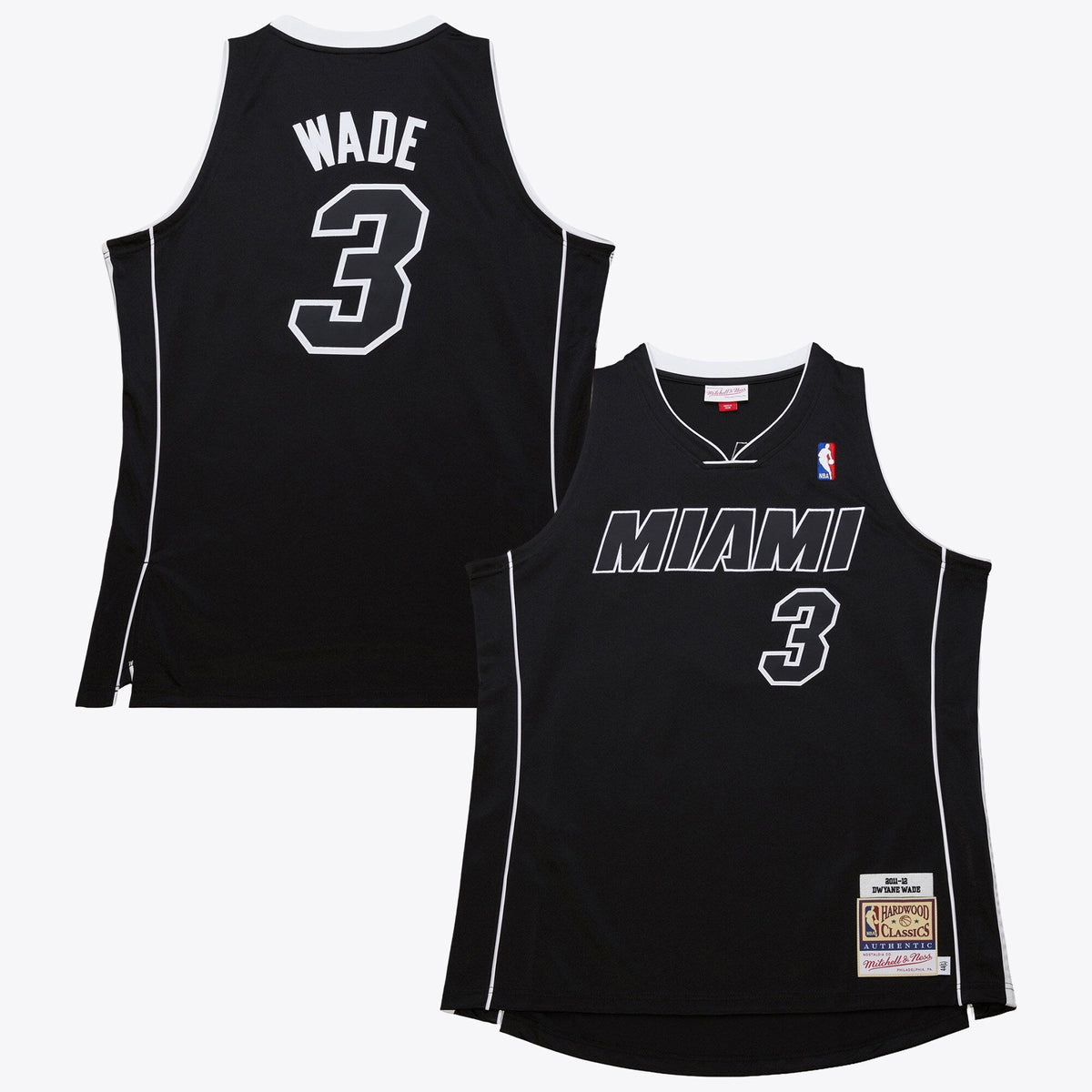 Miami Heat Dwyane Wade 2011 Dark Alternate Authentic Jersey - Black product image 2, provided for visual reference and