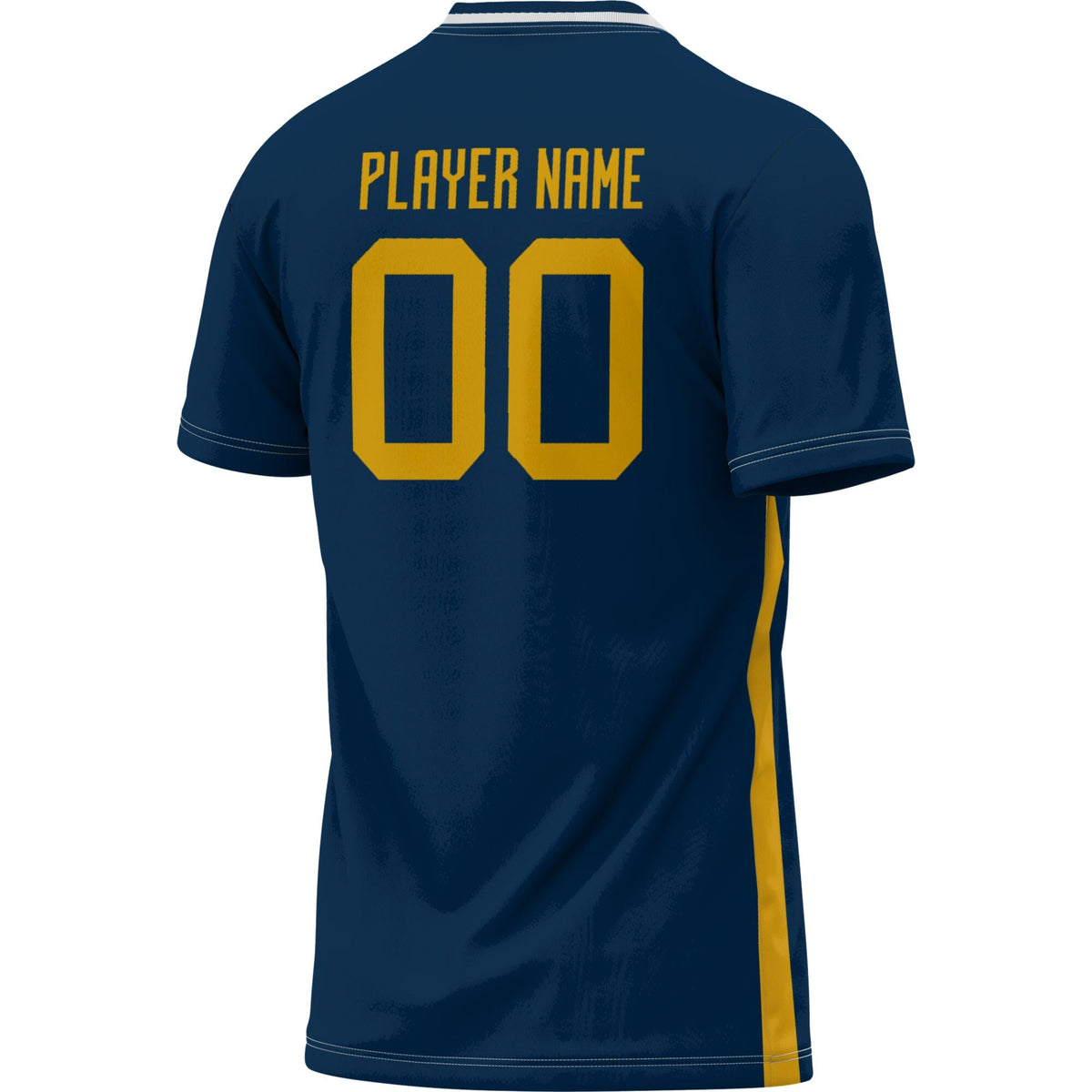 West Virginia Mountaineers Pick-A-Player NIL Lightweight Soccer Jersey - Navy product image 4, provided for visual reference