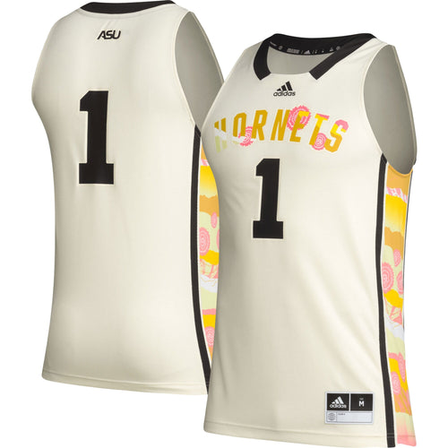 #1 Alabama State Hornets Honoring Black Excellence Basketball Jersey - Khaki product image 2, provided for visual reference