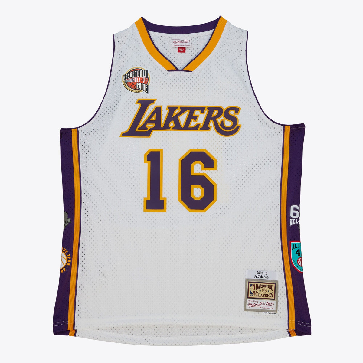 Los Angeles Lakers HOF Swingman Jersey Pau Gasol product image 1, provided for visual reference and product detail review