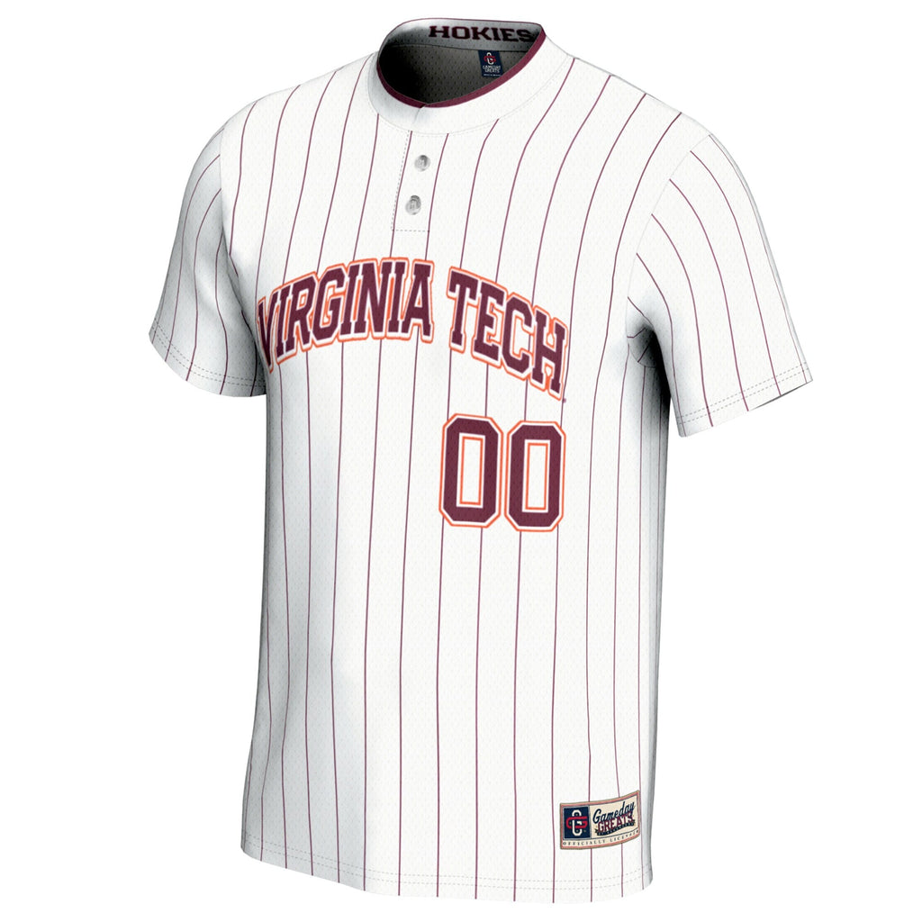 Virginia Tech Hokies NIL Pick-A-Player Lightweight Softball Jersey - White product image 3, provided for visual reference