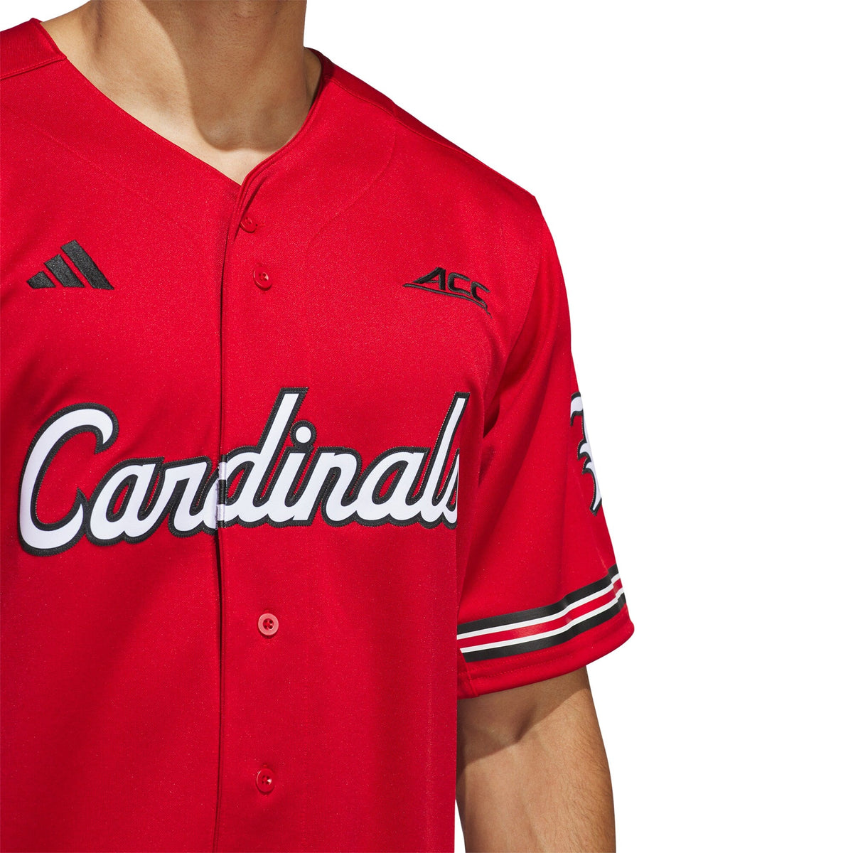 Red Louisville Cardinals Reverse Retro Replica Baseball Jersey product image 5, provided for visual reference and product