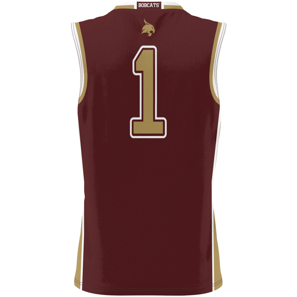 #1 Texas State Bobcats Lightweight Basketball Jersey - Maroon product image 4, provided for visual reference and product
