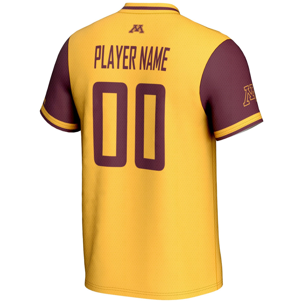Minnesota Golden Gophers NIL Pick-A-Player Lightweight Softball Jersey - Gold product image 4, provided for visual reference