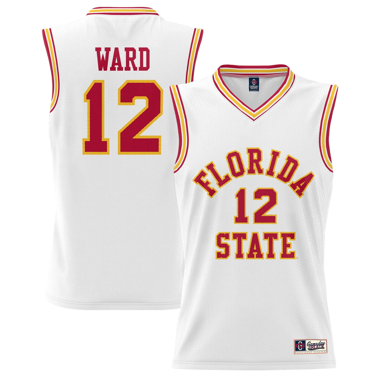 Charlie Ward Florida State Seminoles Lightweight Basketball Jersey - White product image 1, provided for visual reference