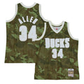 Milwaukee Bucks NBA Ray Allen 2000 Ghost Green Camo Swingman Jersey product image 1, provided for visual reference and