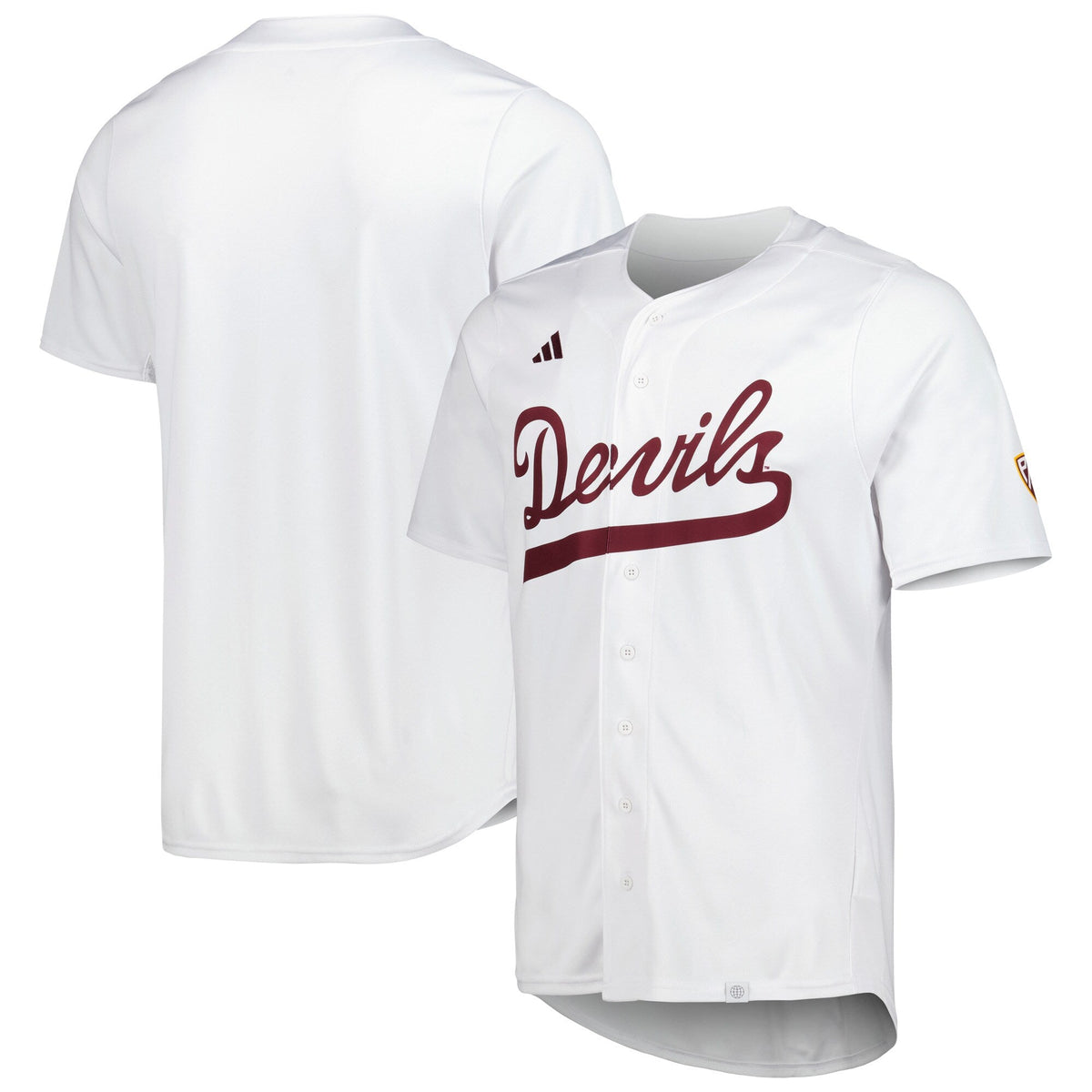 Arizona State Sun Devils Team Baseball Jersey - White product image 2, provided for visual reference and product detail