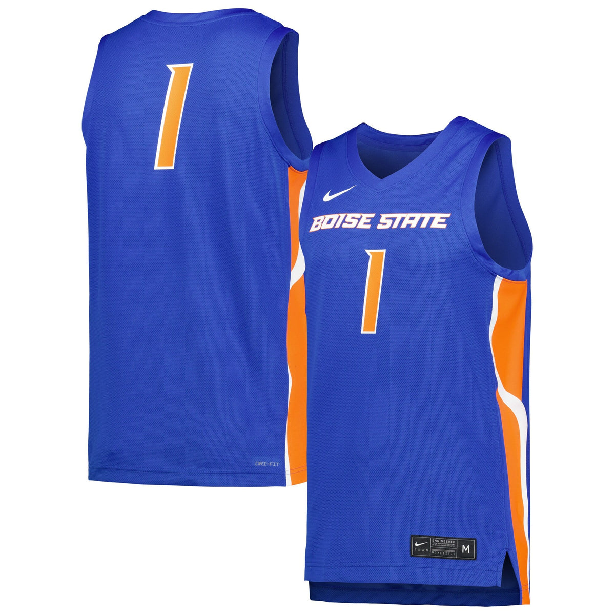 Boise State Broncos Replica Basketball Jersey - Royal product image 2, provided for visual reference and product detail