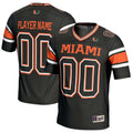 Miami Hurricanes NIL Pick-A-Player Football Jersey - Black product image 1, provided for visual reference and product detail