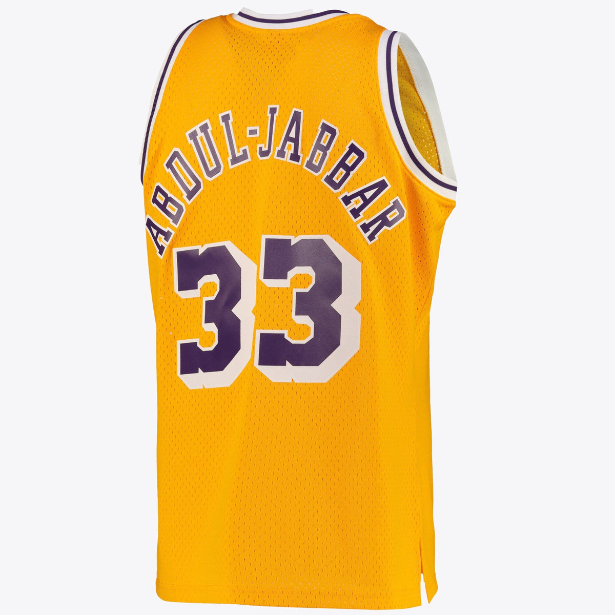 Los Angeles Lakers Kareem Abdul-Jabbar Road Swingman Jersey - Light Gold product image 3, provided for visual reference and