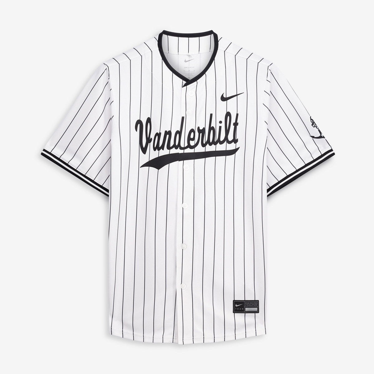 White Vanderbilt Commodores Limited Baseball Jersey product image 2, provided for visual reference and product detail review