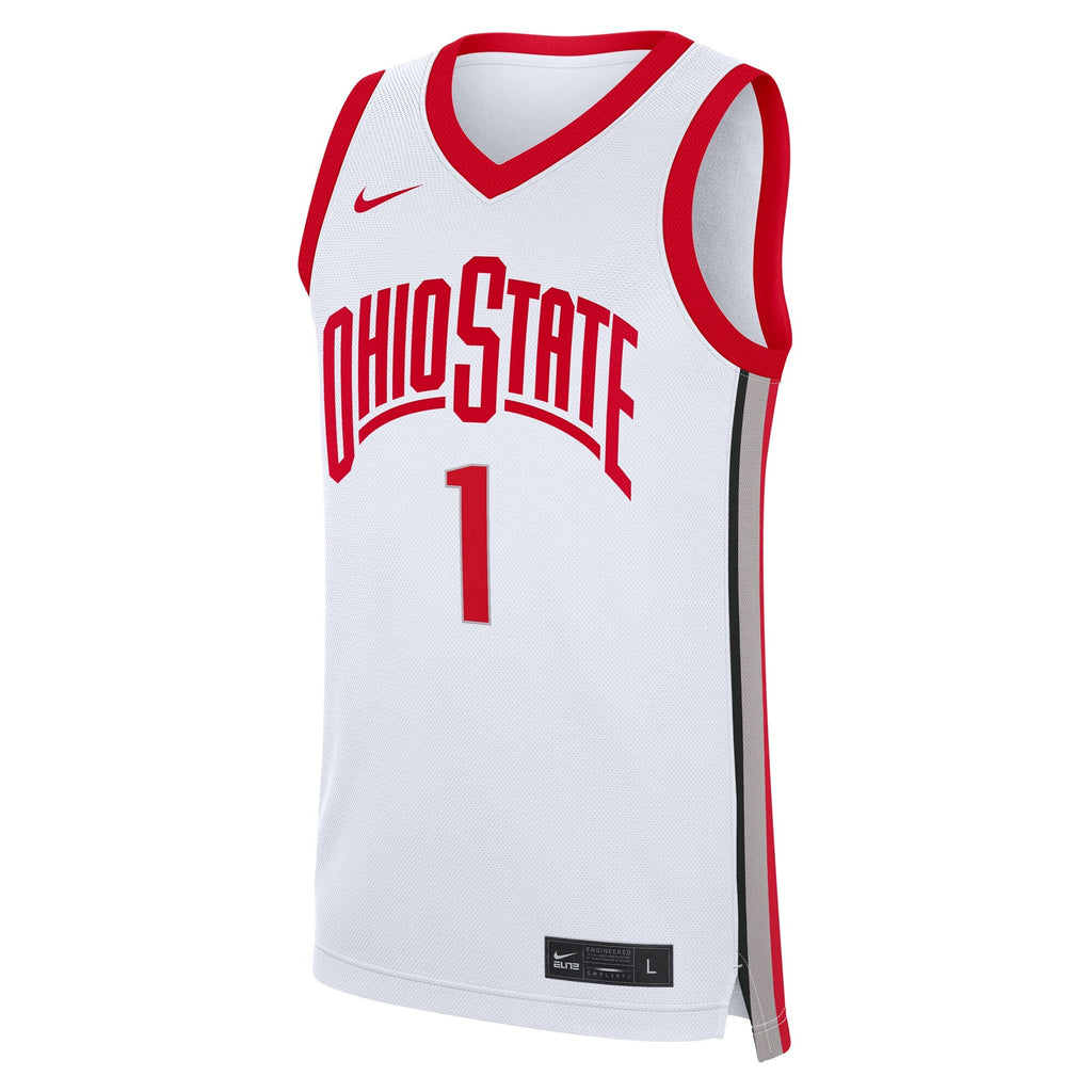 #1 Ohio State Buckeyes Home Replica Jersey - White product image 3, provided for visual reference and product detail review
