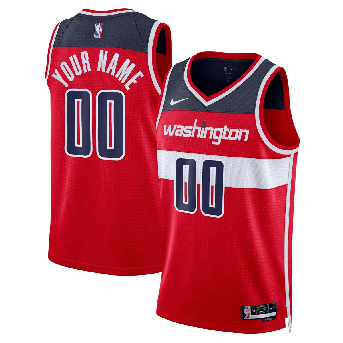 Washington Wizards Icon Swingman Jersey - Custom product image 1, provided for visual reference and product detail review