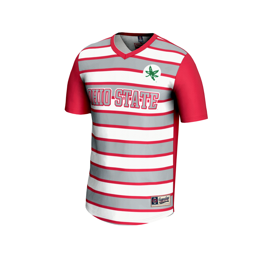 #1 Ohio State Buckeyes Lightweight Soccer Fashion Jersey - Scarlet product image 3, provided for visual reference and