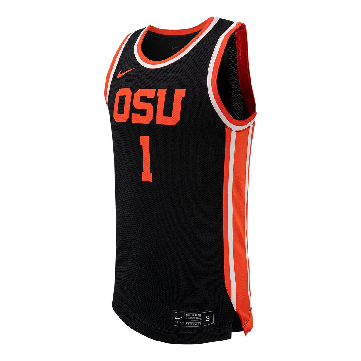#1 Black Oregon State Beavers Replica Basketball Jersey product image 3, provided for visual reference and product detail