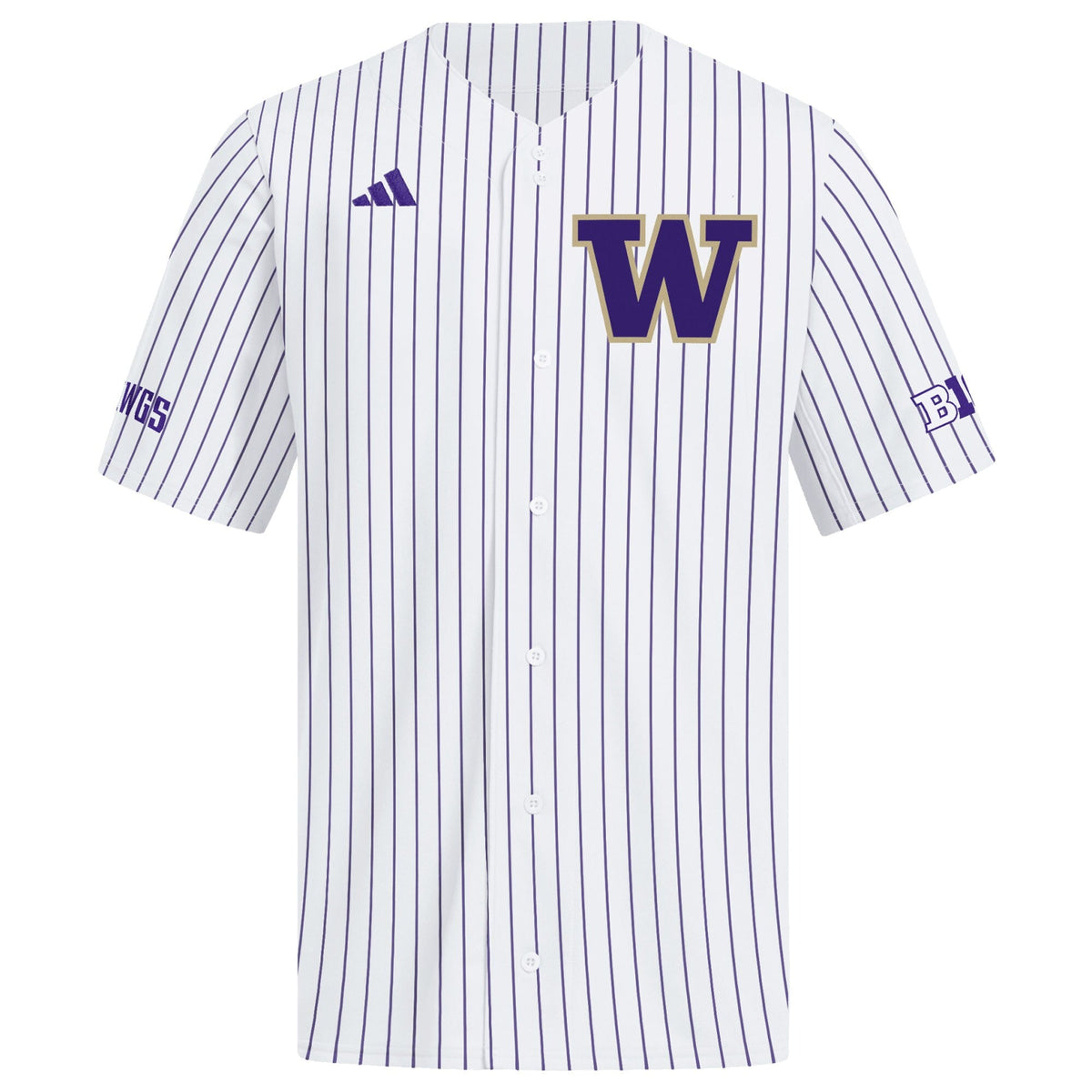 White Washington Huskies Home Replica Baseball Jersey product image 3, provided for visual reference and product detail
