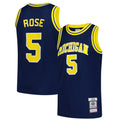 Jalen Rose Navy Michigan Wolverines 1991/92 Swingman Jersey product image 1, provided for visual reference and product