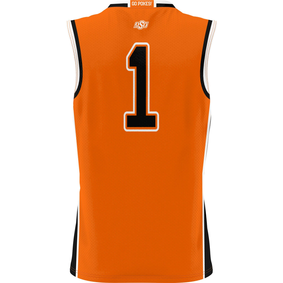 #1 Oklahoma State Cowboys Lightweight Basketball Jersey - Orange product image 3, provided for visual reference and product