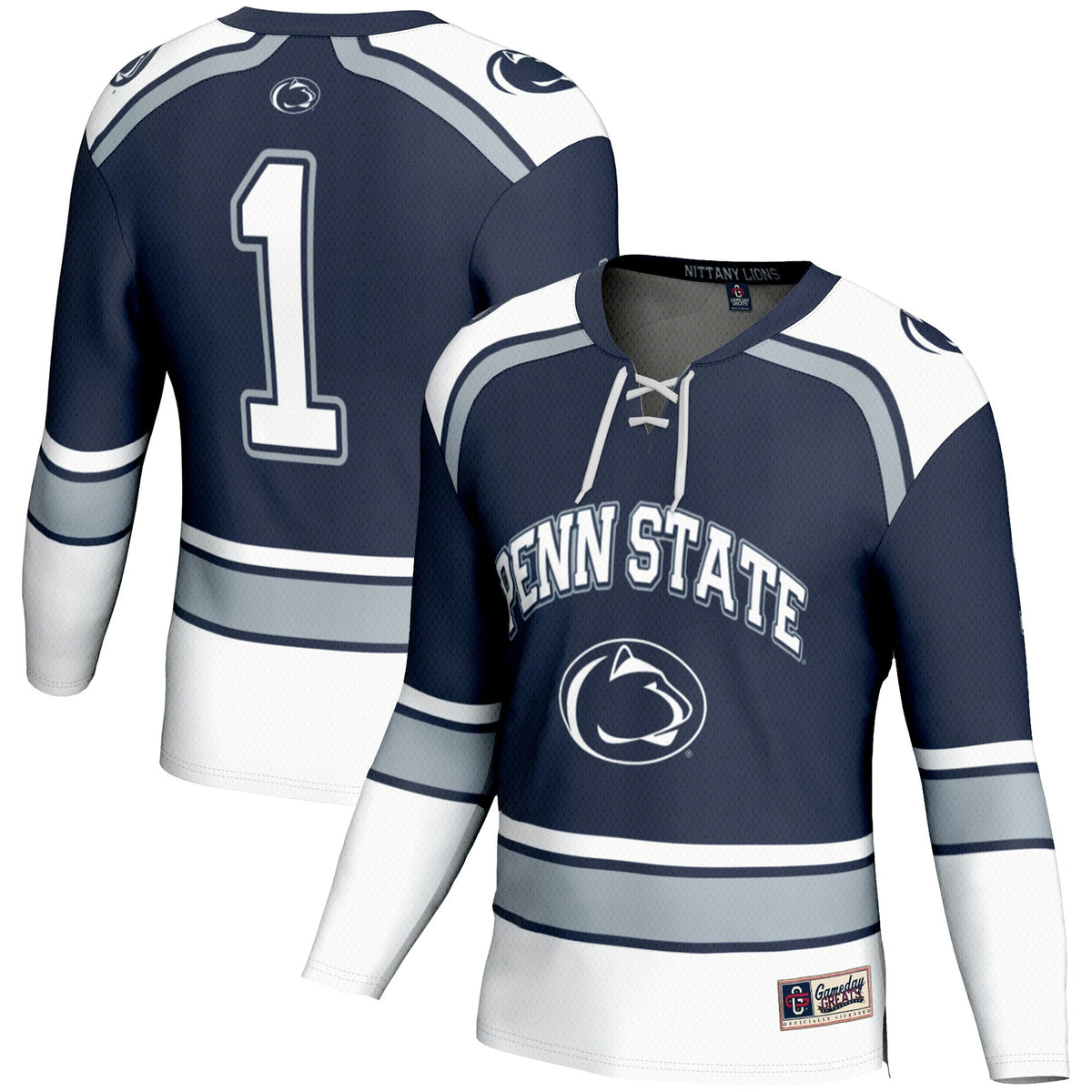 #1 Penn State Nittany Lions Hockey Jersey - Navy product image 2, provided for visual reference and product detail review