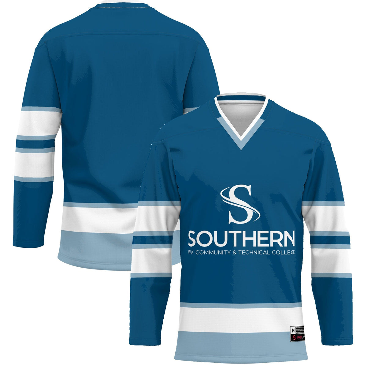 Southern West Virginia Community and Technical College Hockey Jersey - Blue product image 1, provided for visual reference