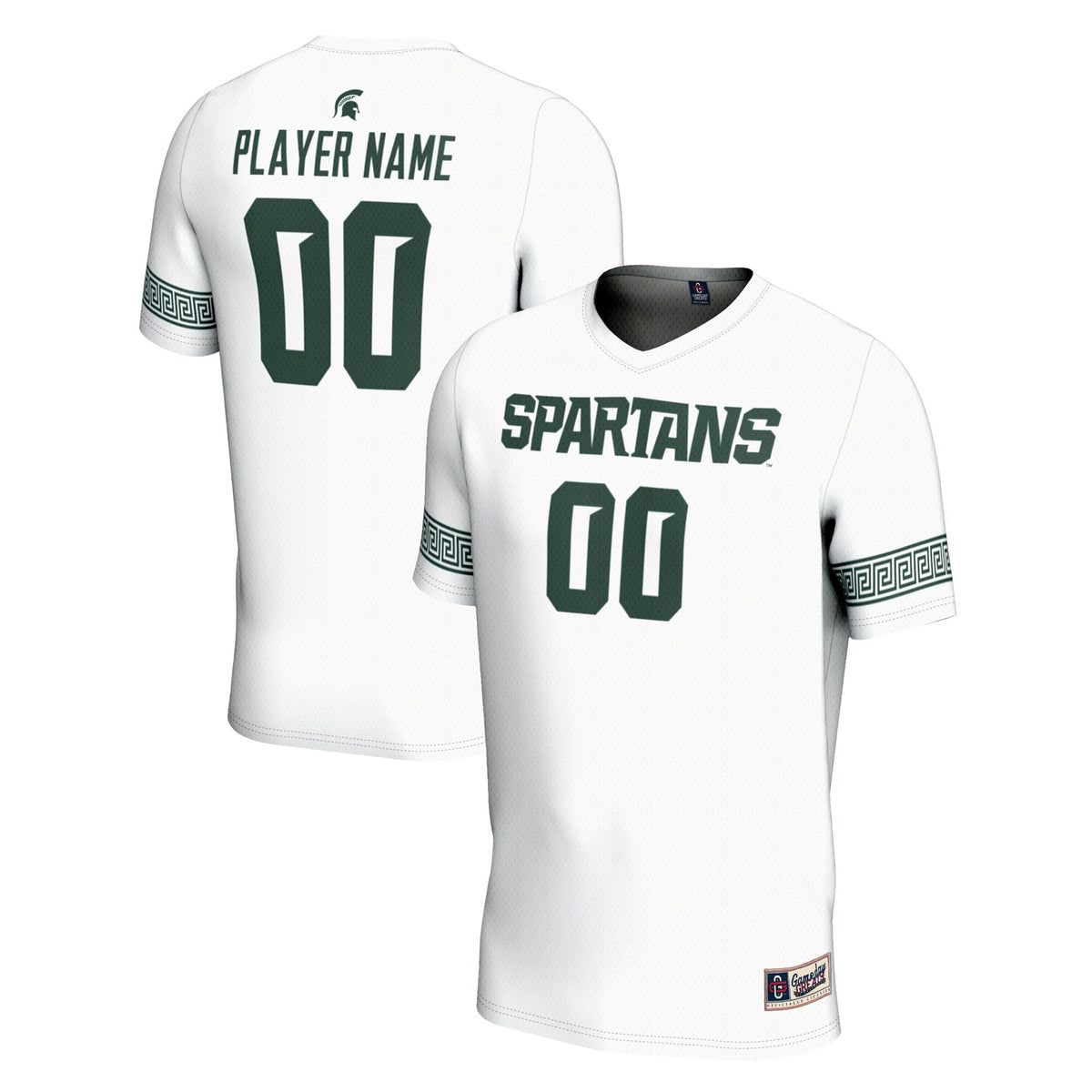 Michigan State Spartans NIL Pick-A-Player Lightweight Soccer Jersey - White product image 2, provided for visual reference