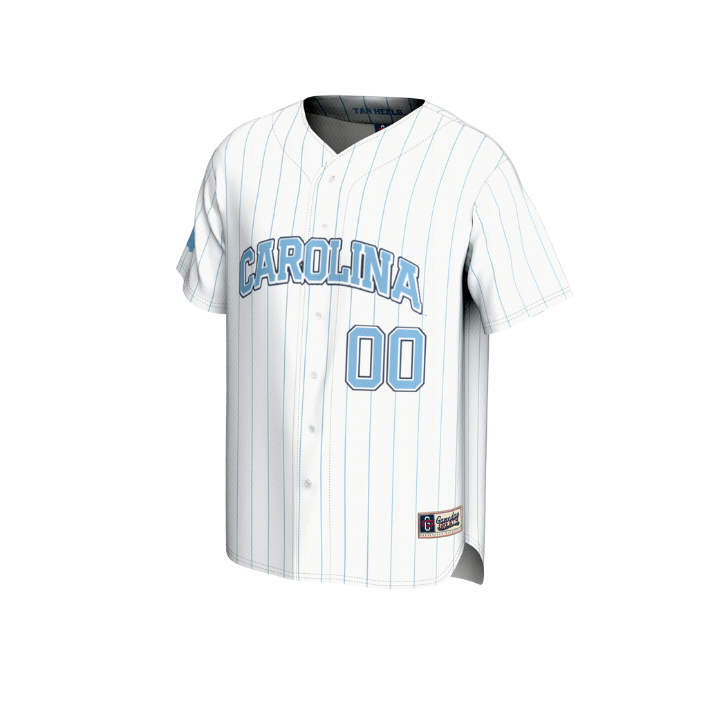 North Carolina Tar Heels NIL Pick-A-Player Lightweight Baseball Jersey - White product image 3, provided for visual