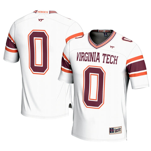 #0 Virginia Tech Hokies Football Jersey - White product image 1, provided for visual reference and product detail review