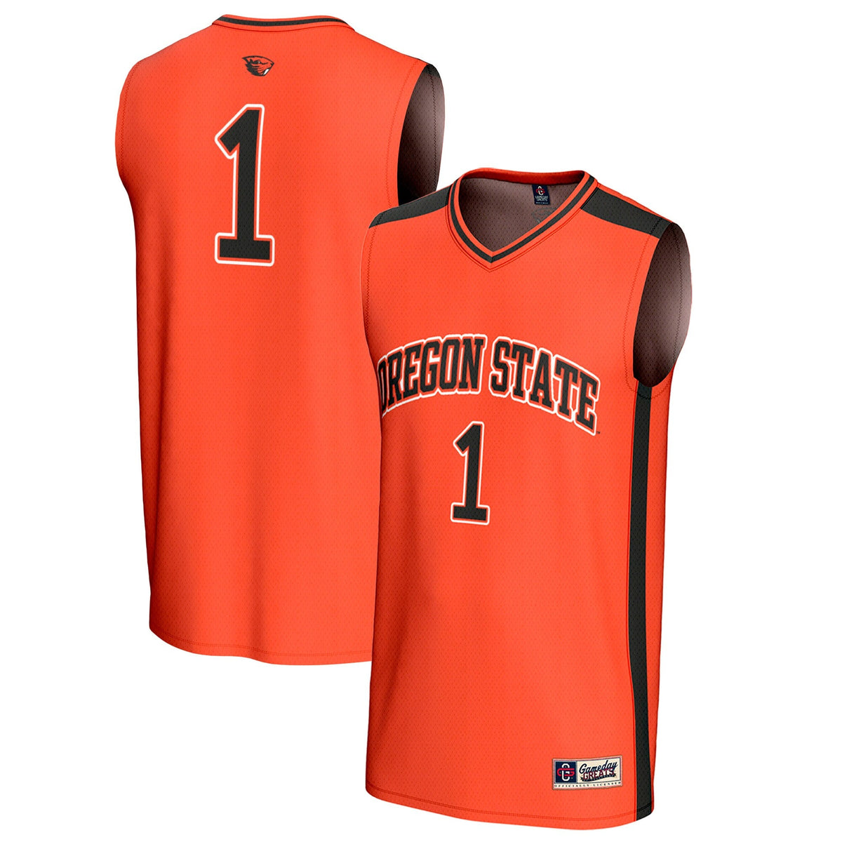 #1 Oregon State Beavers Lightweight Collegiate Basketball Fashion Jersey - Orange product image 1, provided for visual